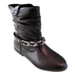 Bottines femme avec chaîne décorative
