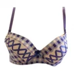 Soutien-gorge à carreaux orné de rubans