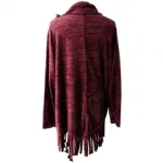 Gilet à franges avec bouton sur le côté
