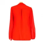 Chemise femme avec col noué et élastique à la base