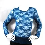 Pulls à dentelle pour femme avec manches longues