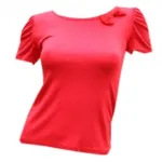 T-shirt avec motif nœud et dentelle au dos