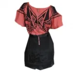 Robe en deux tons avec motif fantaisie