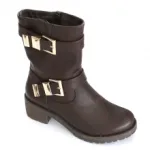 Bottines avec doubles brides bouclées