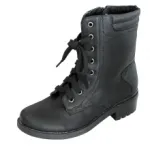 Bottines femme à lacets et zip côté