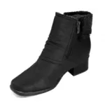 Bottines fourrées avec bout carré
