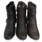 Bottines fashion avec doubles brides bouclées