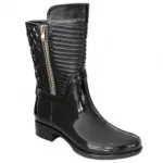 Bottines surpiquées avec zip sur chaque côté