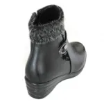 Bottines avec empiècement léopar