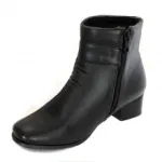 Bottines femme décorées de strass et boutons