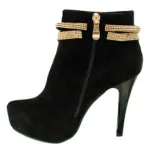 Bottines imitation daim pour femme