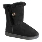 Bottes fashions avec fourrures et bouton