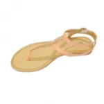 Sandales double bride parées de strass