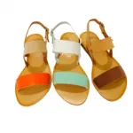 Sandales avec brides bicolores