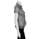 Chemise femme avec col froufrou