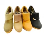 Bottines compensées avec semelle dorée