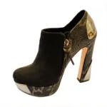 Bottines fashions avec empiècement reptile