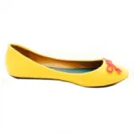Ballerines ornées de nœud lacet contrastant
