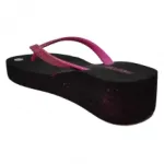 Tongs pailletées avec semelle épaisse