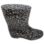 Bottines de pluie léopardées pour femme