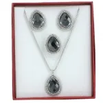 Coffert cadeau parure ornée de pierres facettées pour femme