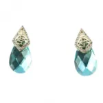 Boucles d’oreilles fantaisies avec pierres facettées et strass