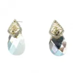 Boucles d’oreilles fantaisies avec pierres facettées et strass