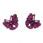 Boucles d’oreilles papillons parées de strass
