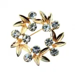 Broche fantaisie agrémentée de strass