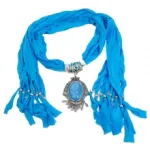 Écharpe bijou avec pendentif fantaisie