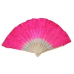 Éventail en bambou et satin orné de paillettes