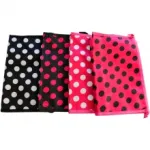 Trousse maquillage à pois zippée