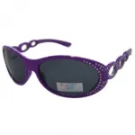 Lunettes de soleil enfant avec monture ovale et branches perforées