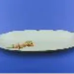 Plateau pour le poisson "Camomille" grand blanc avec décalcomanie, 29 cm