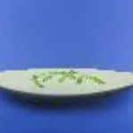 Plateau pour le poisson petit blanc avec décalcomanie, 23.5 cm