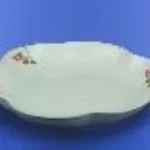 Plateau "Camomille" blanc avec décalcomanie, 22,5 cm