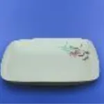 Plateau "Square" blanc avec décalcomanie, 17,5 cm