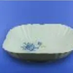 Saladier "Zéphire" grand blanc avec décalcomanie, 19 cm