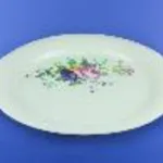 Plat avec des oreilles blanc avec décalcomanie, 36 cm