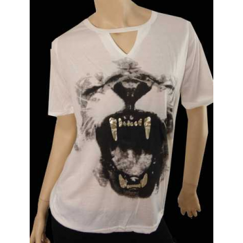 T shirt femme Lion  Réf 2337 Prix : 1.90€